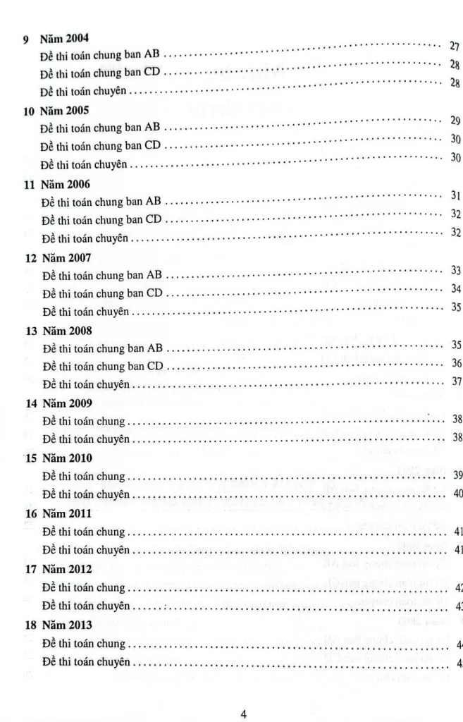 30 NĂM ĐỀ THI TUYỂN SINH VÀO LỚP 10 PHỔ THÔNG NĂNG KHIẾU MÔN TOÁN 1996 - 2025 (Dùng chung cho các bộ SGK hiện hành)